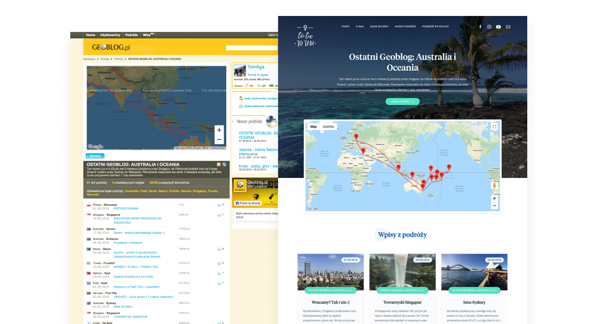 To Tu To Tam website: before and after the redesign
